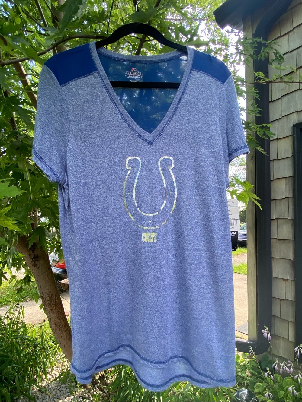 Indy Colts Blue Women's V-Neck Tee